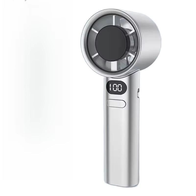 Portable Handheld Fan, USB Rechargeable Mini Fan with Digital Display, Small Electric Fan for Outdoor Camping