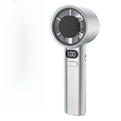 Portable Handheld Fan, USB Rechargeable Mini Fan with Digital Display, Small Electric Fan for Outdoor Camping